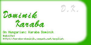 dominik karaba business card